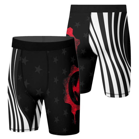 American Flag Black Compression Shorts