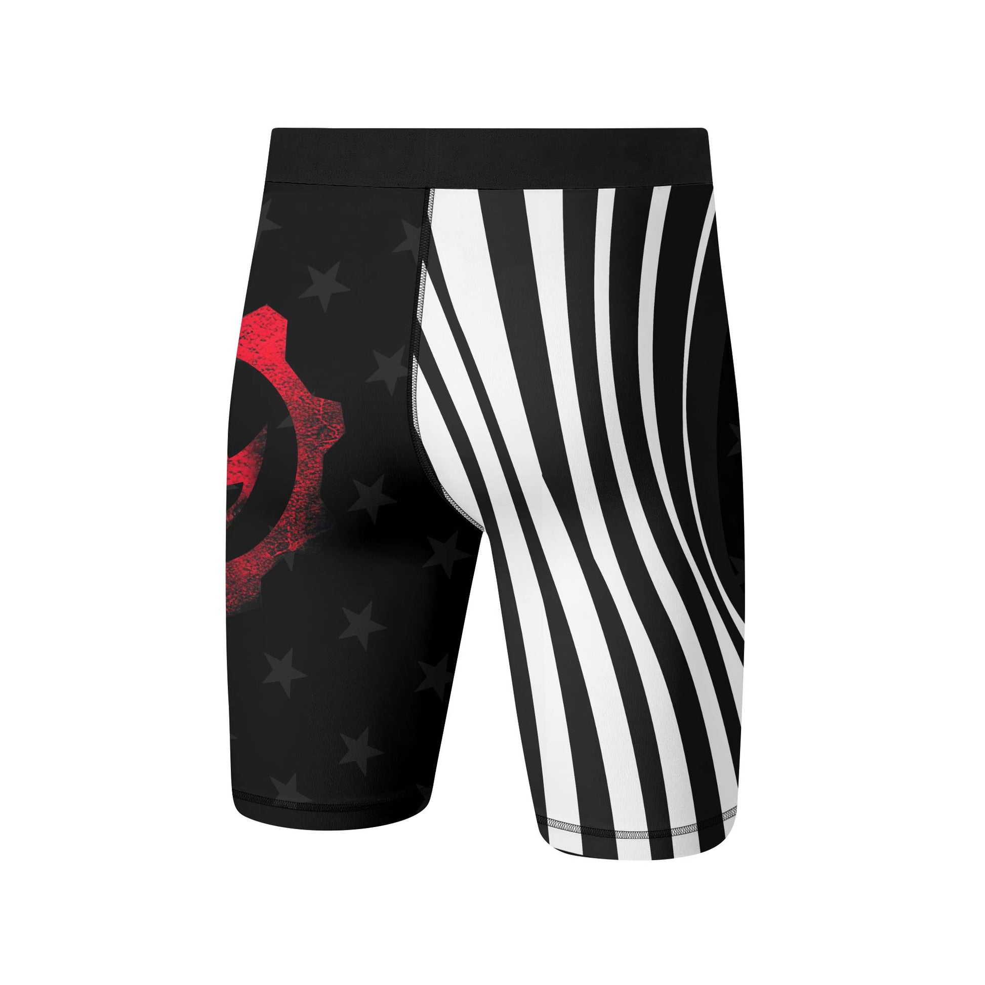 American Flag Black Compression Shorts
