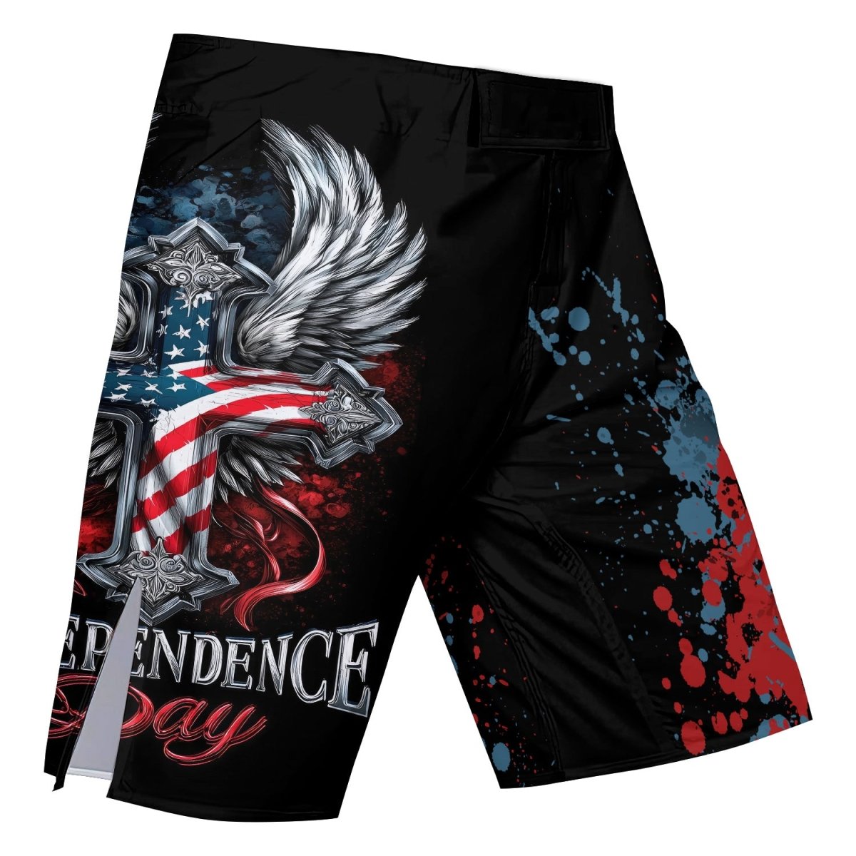American Independence Cross Fight Shorts - BattleFitGear