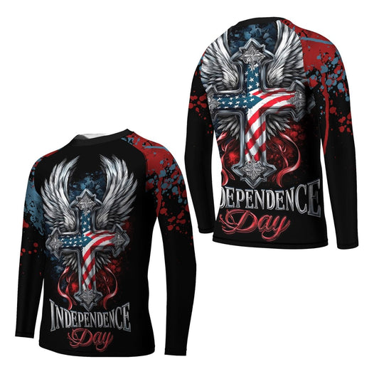 American Independence Cross Kids Rash Guard - BattleFitGear
