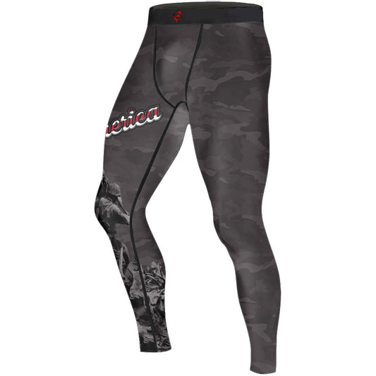 American Independence Day Men's Compression Leggings - BattleFitGear