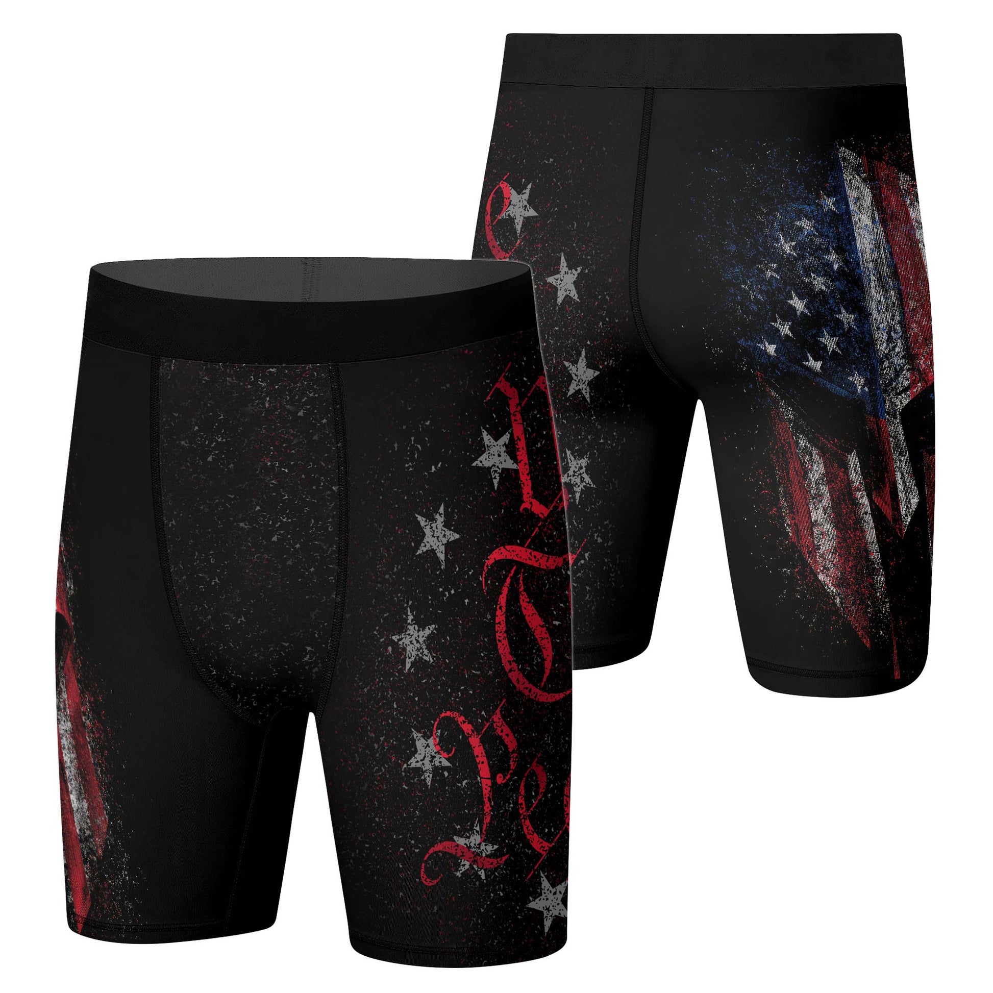 American Jiu Jitsu Grunge Compression Shorts