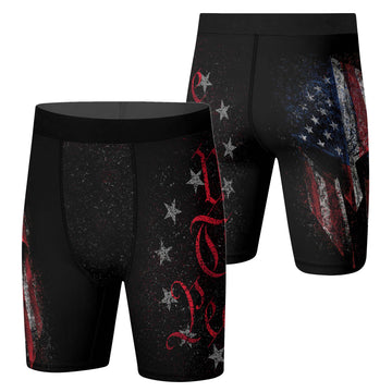 American Jiu Jitsu Grunge Compression Shorts