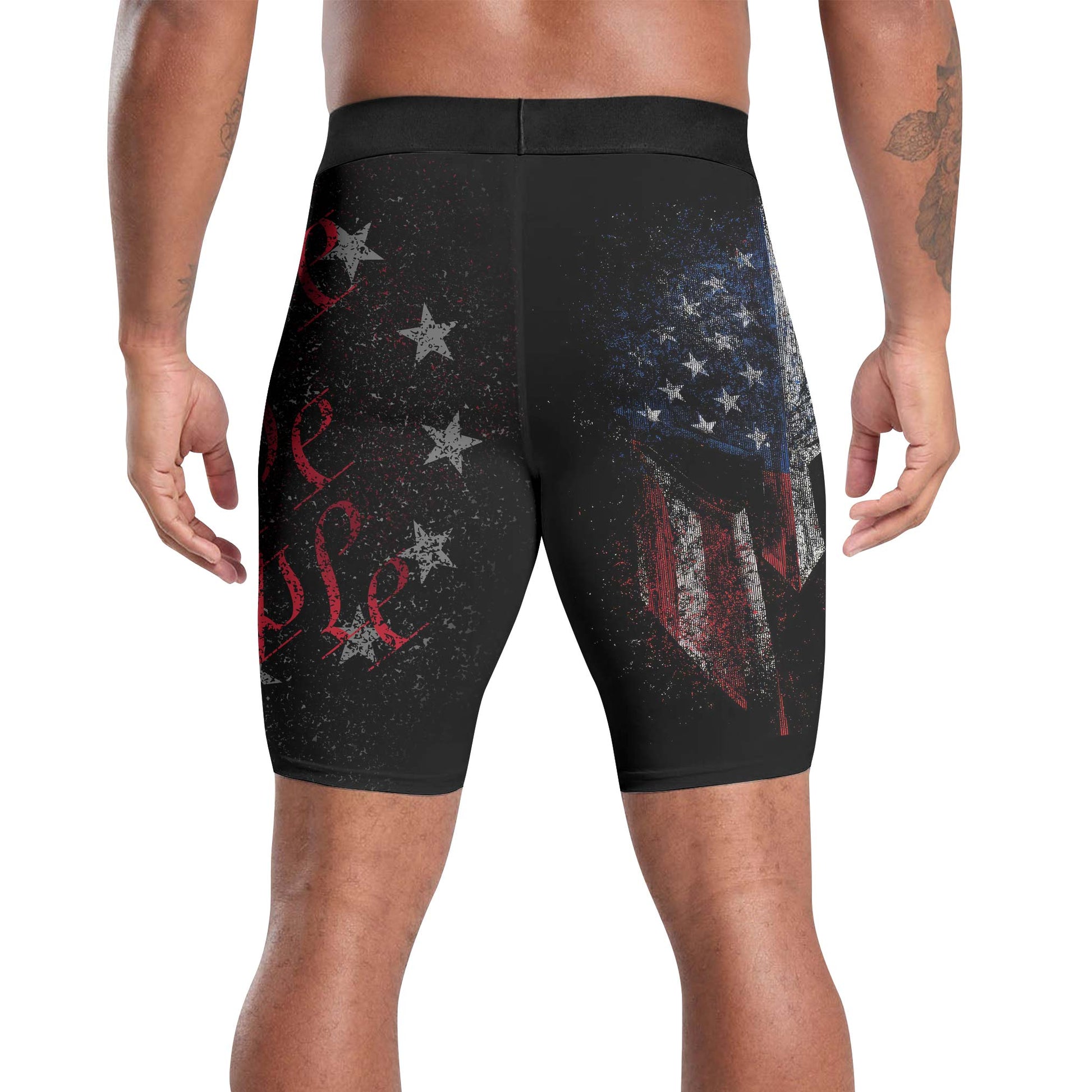 American Jiu Jitsu Grunge Compression Shorts