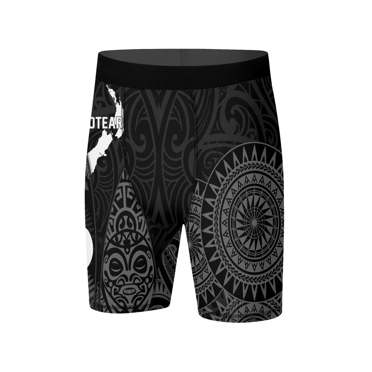 Aotearoa Kiwi Bird Grey Compression Shorts - BattleFitGear