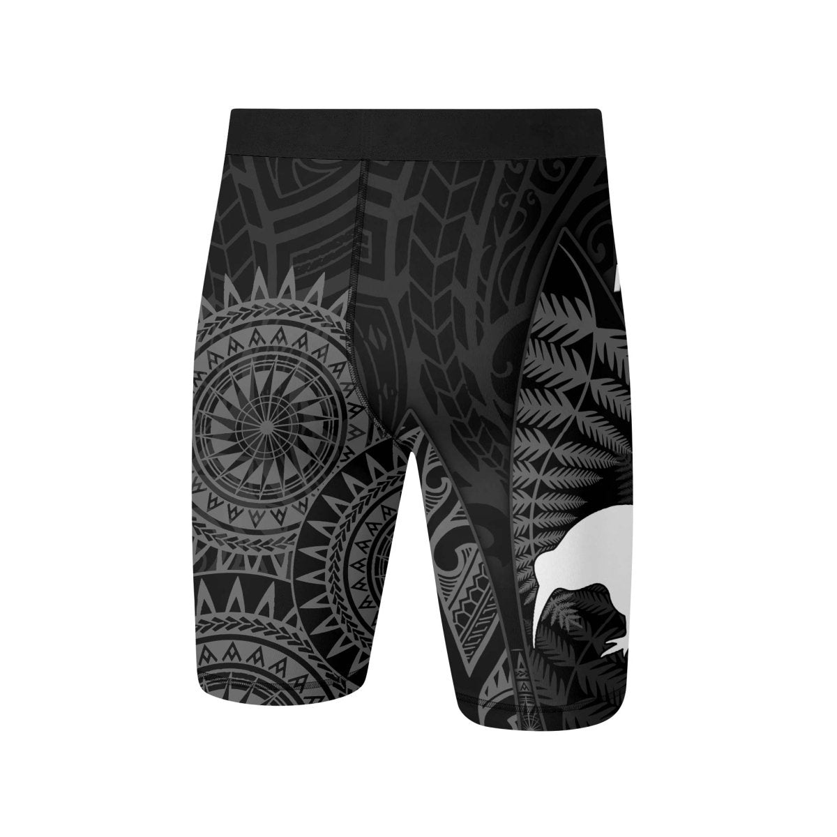 Aotearoa Kiwi Bird Grey Compression Shorts - BattleFitGear