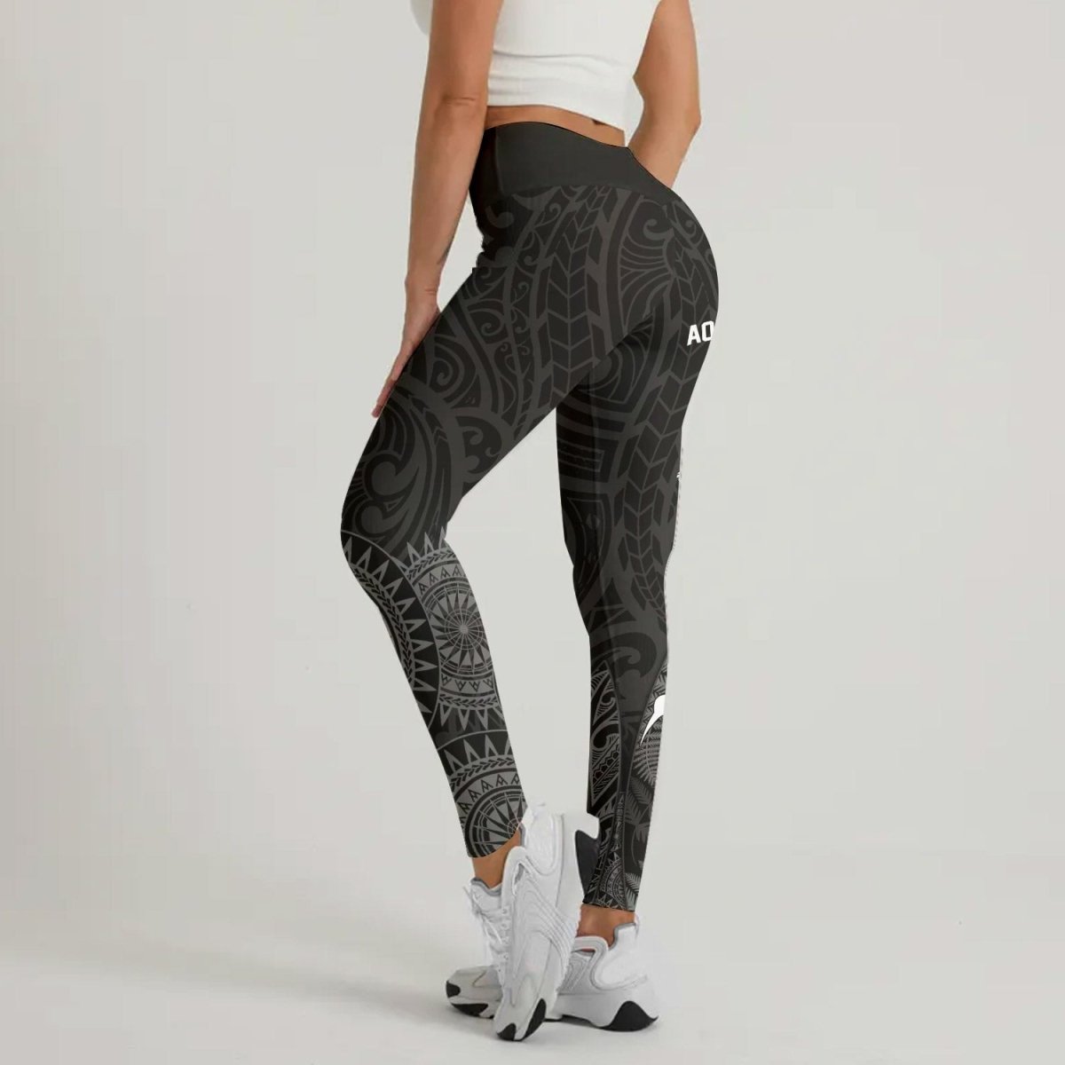 Aotearoa Kiwi Bird Grey Leggings - BattleFitGear