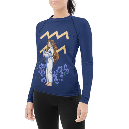 Aquarius Mom Women's Long Sleeve Rash Guard - BattleFitGear