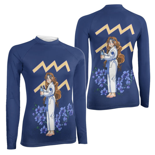 Aquarius Mom Women's Long Sleeve Rash Guard - BattleFitGear