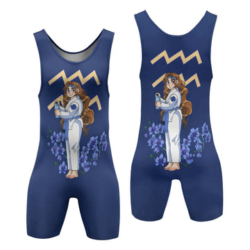 Aquarius Mom Wrestling Singlet - BattleFitGear