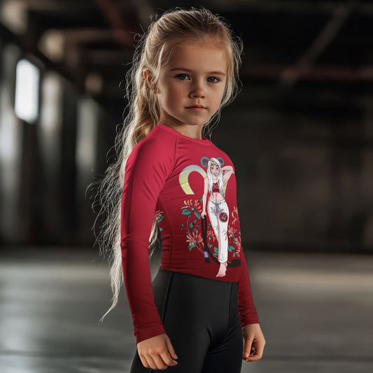 Aries Mom Kids Rash Guard - BattleFitGear