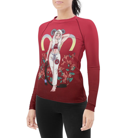 Aries Mom Women's Long Sleeve Rash Guard - BattleFitGear