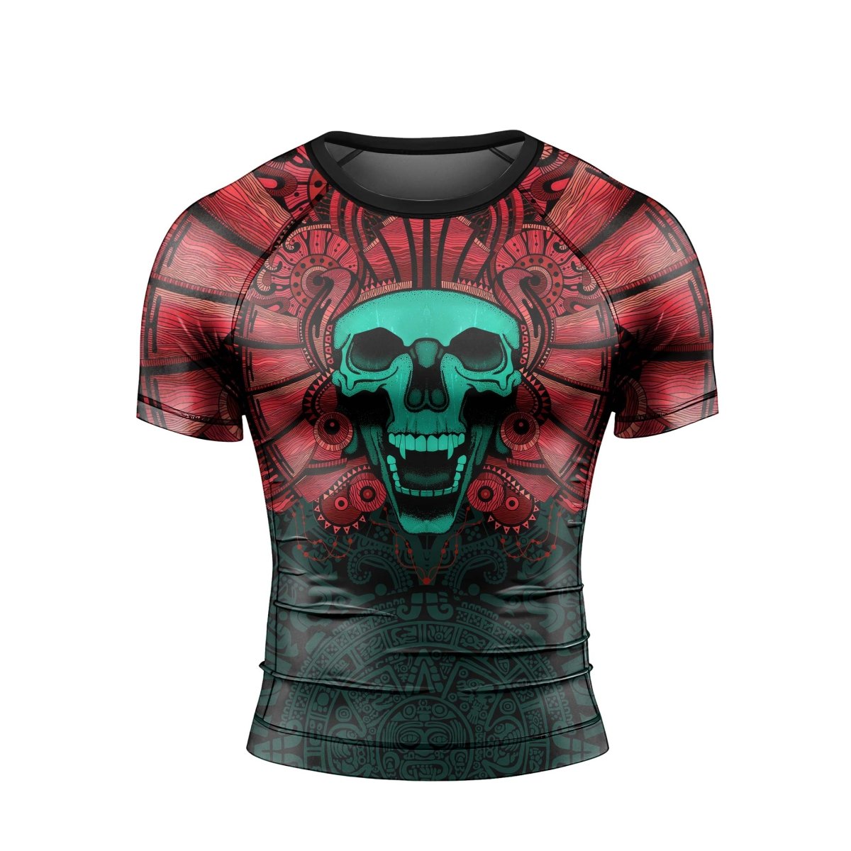Aztec Heritage Men's Short Sleeve Rash Guard - BattleFitGear