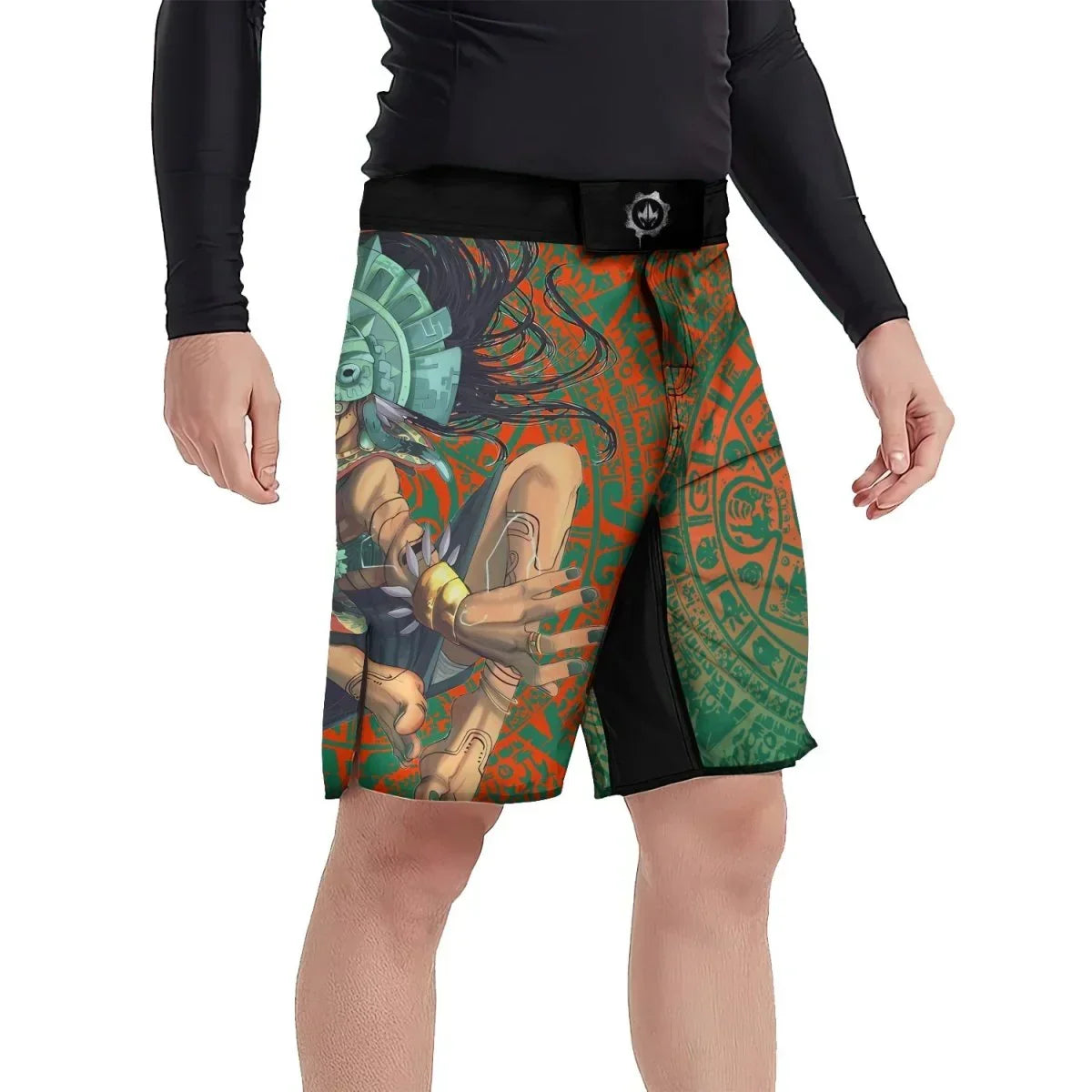 Totem Aztec Pattern Print Men's Shorts