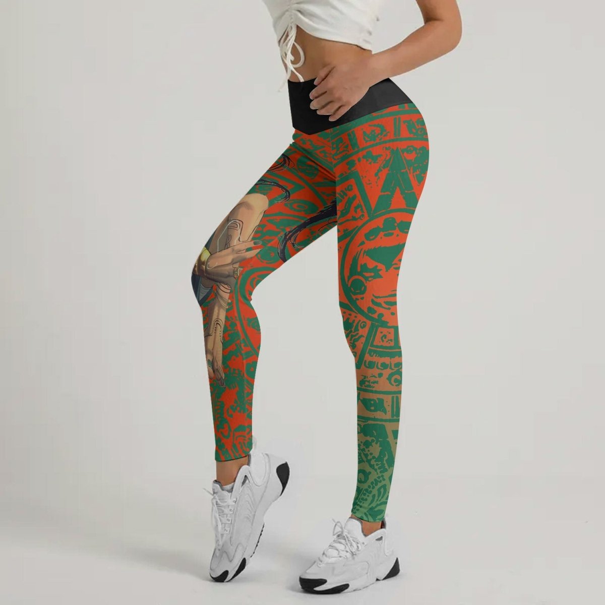 Aztec Iguana Warrior Leggings - BattleFitGear