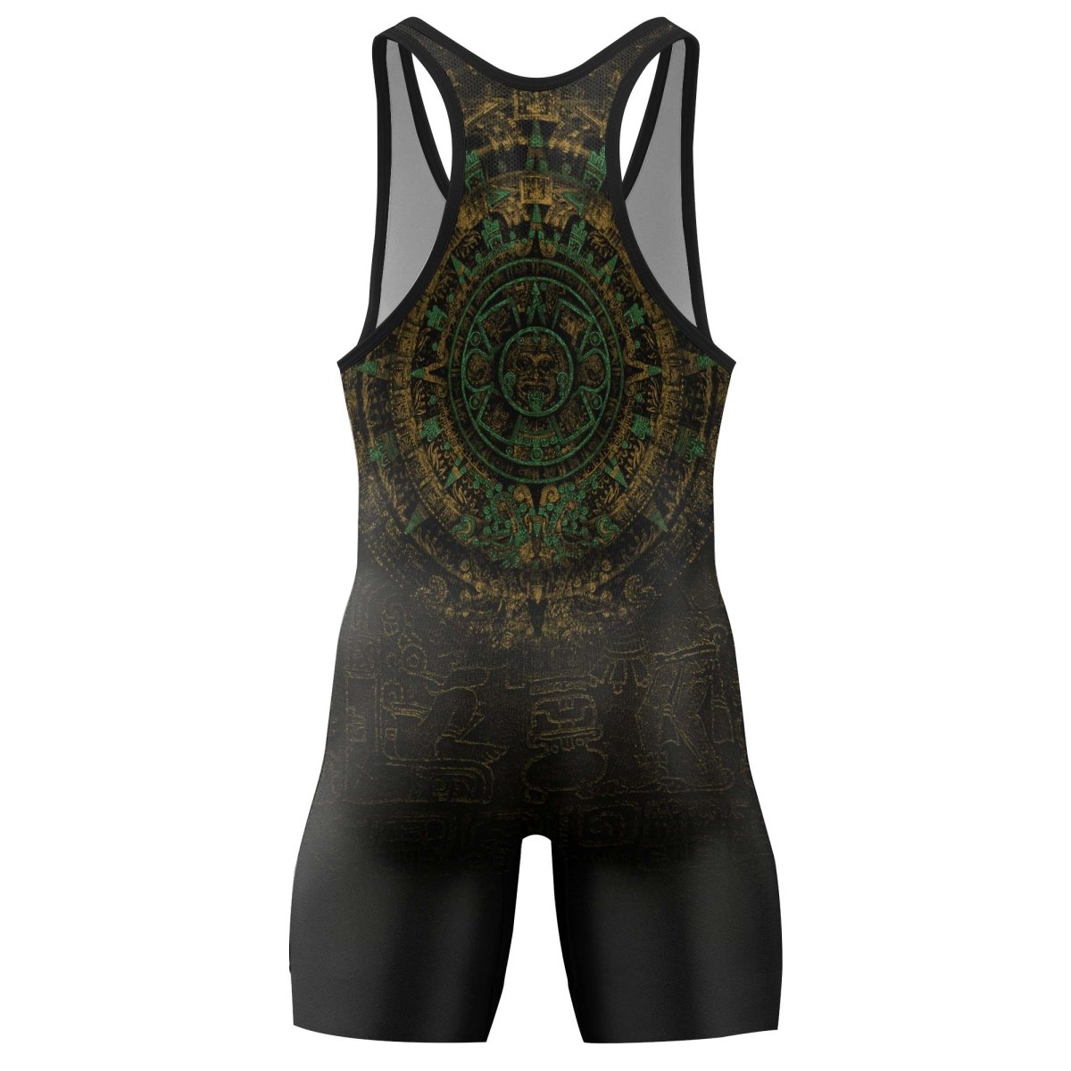 Aztec Jungle Warrior Mask Wrestling Singlets - BattleFitGear