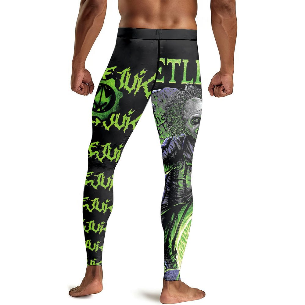 Beetlejuice Is Back Men's Compression Leggings - BattleFitGear