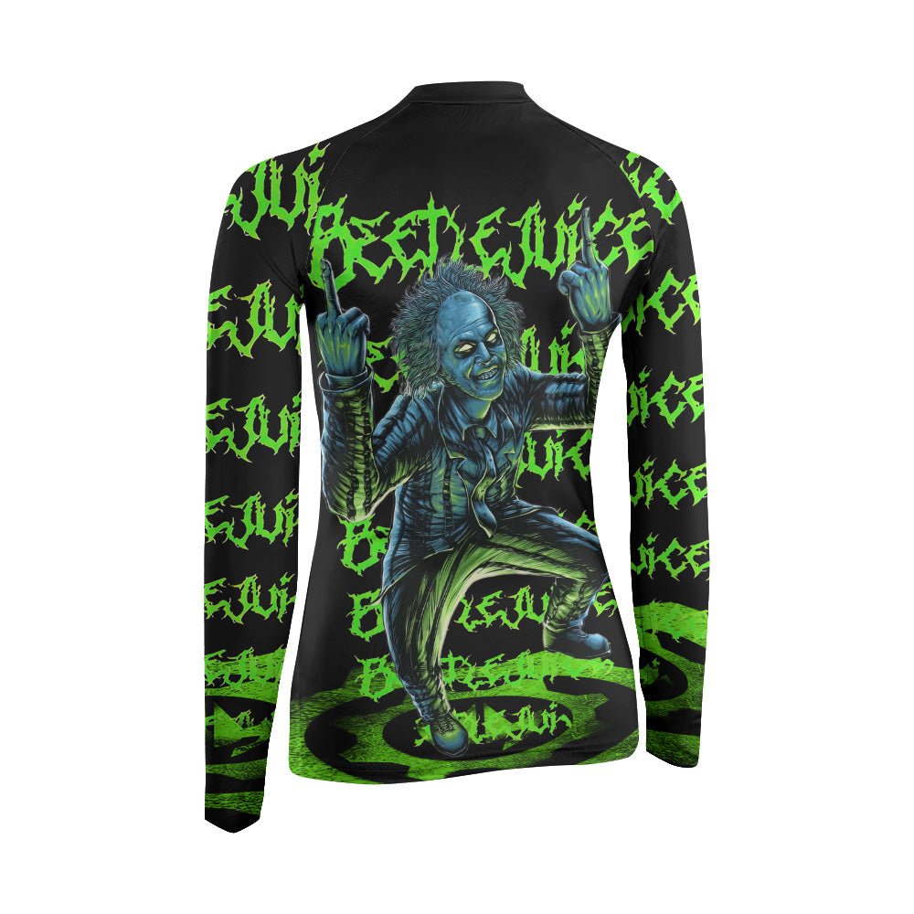 Beetlejuice Is Back Women's Long Sleeve Rash Guard - BattleFitGear