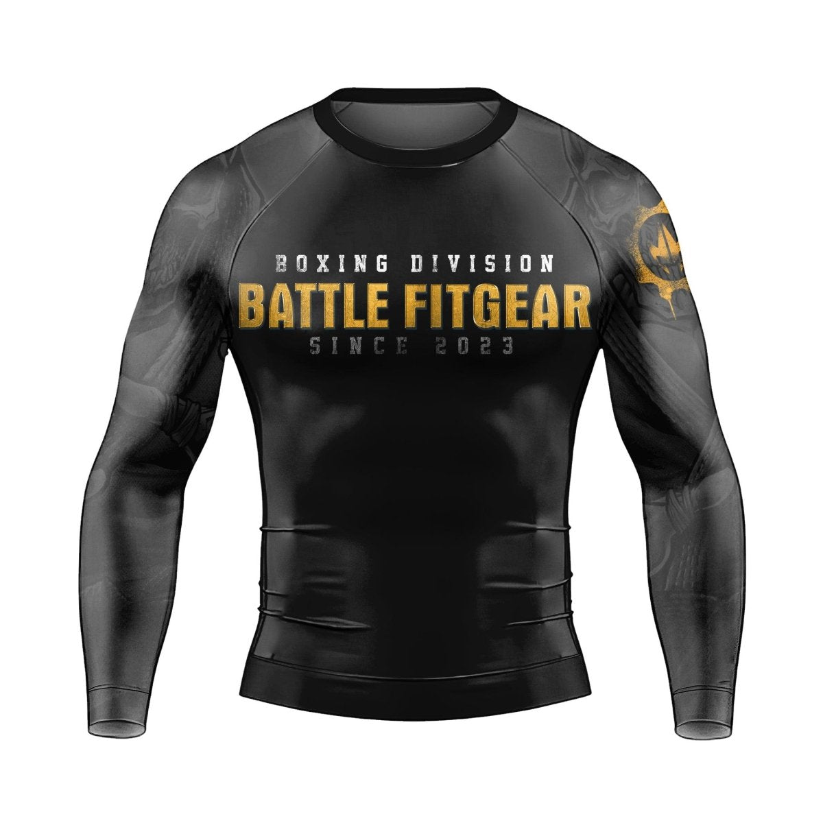 Boxing Division Men's Long Sleeve Rash Guard - BattleFitGear