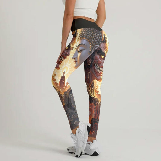 Buddha And Demon Leggings - BattleFitGear