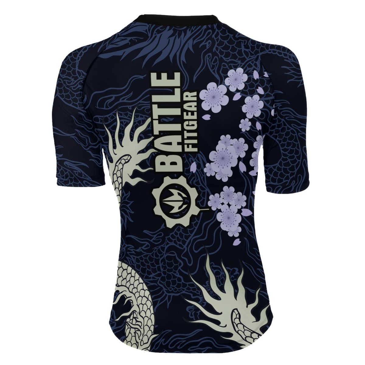 Cherry Blossom Dragon Women's Short Sleeve Rash Guard - BattleFitGear