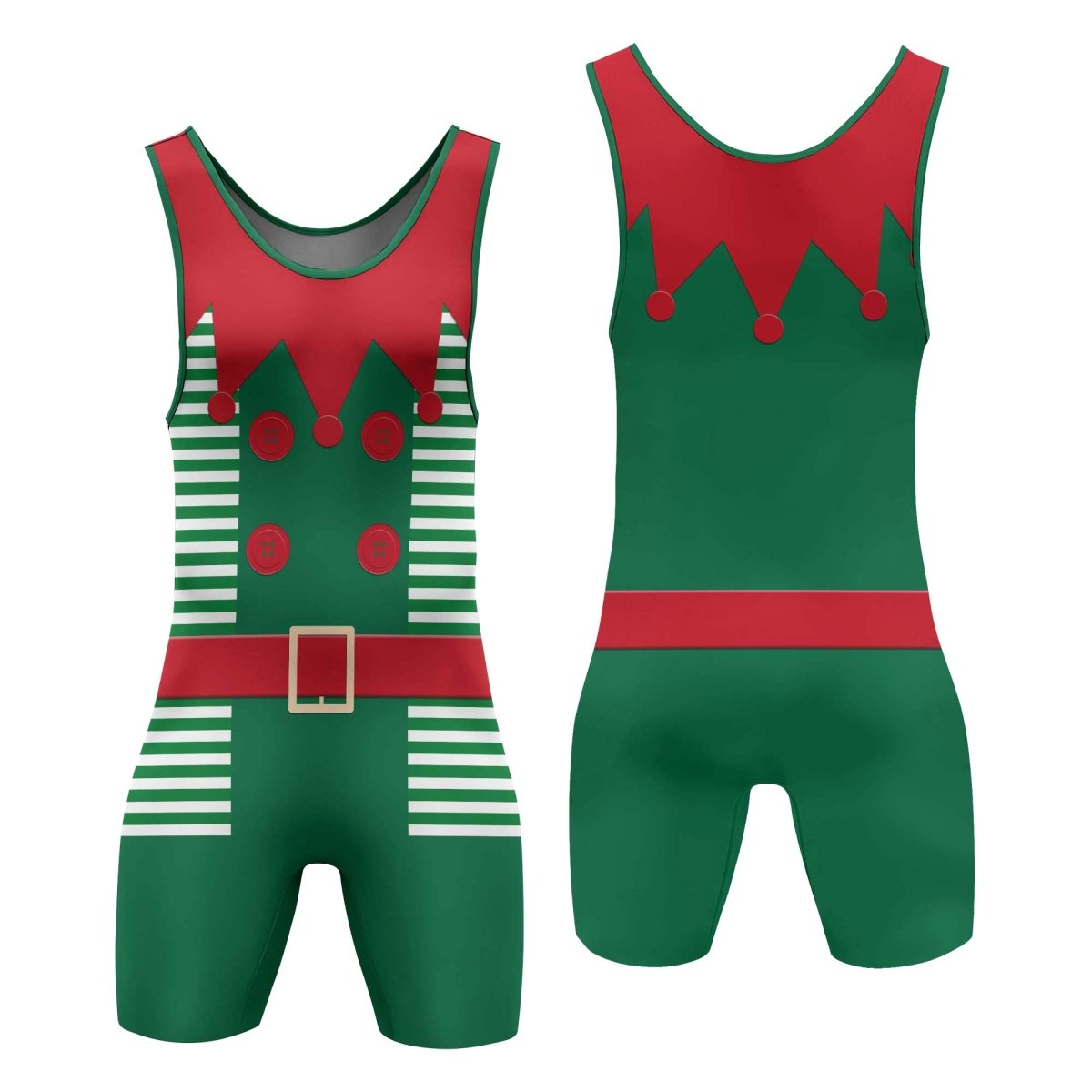 Christmas Elf Cosplay Wrestling Singlets - BattleFitGear