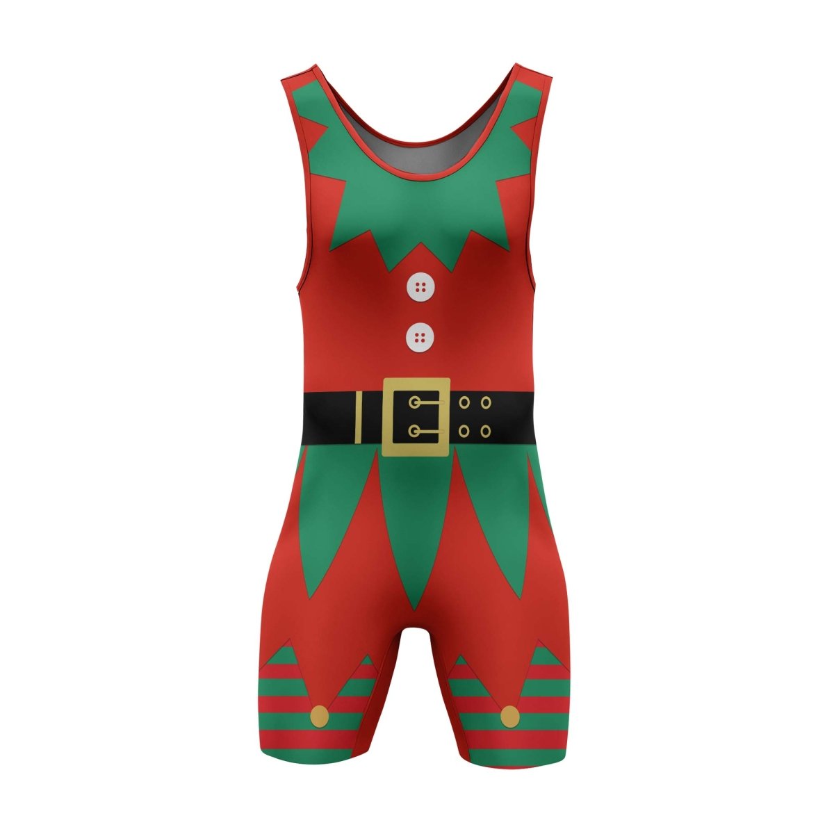 Christmas Elf Red Cosplay Wrestling Singlets - BattleFitGear