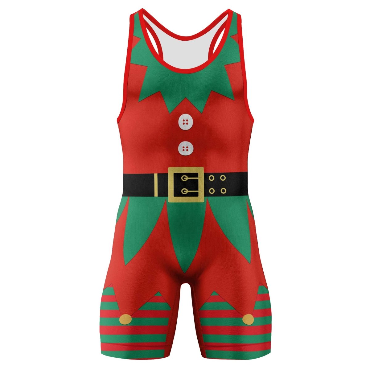 Christmas Elf Red Cosplay Wrestling Singlets - BattleFitGear
