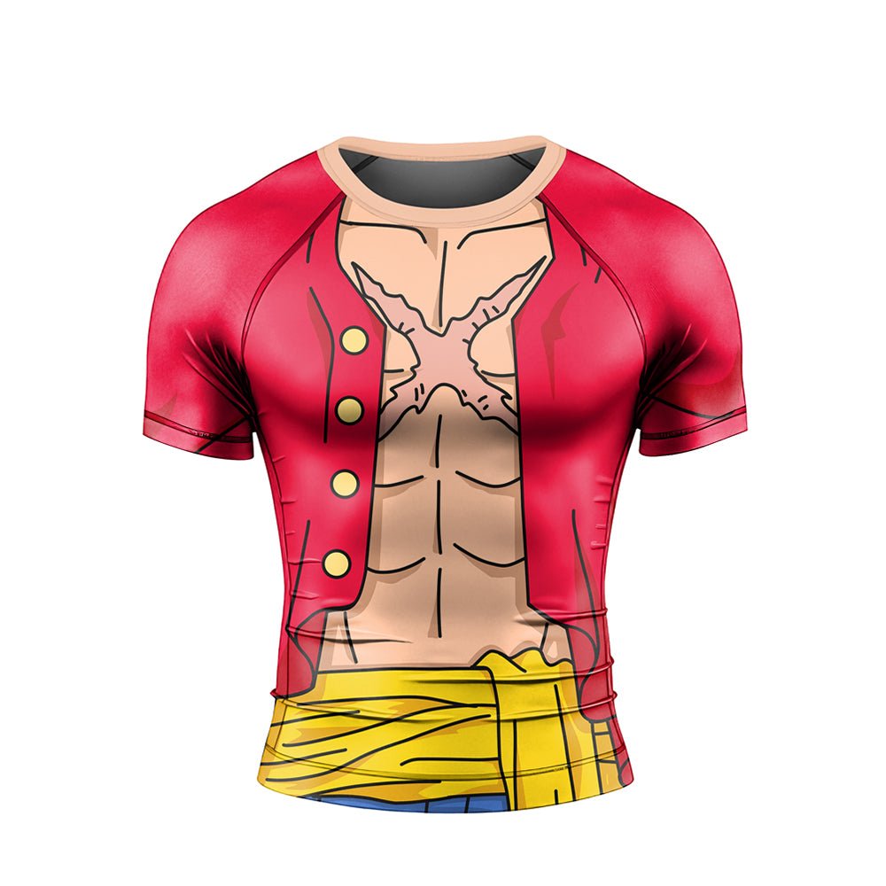 Classic Luffy Short Sleeve Rash Guard - BattleFitGear