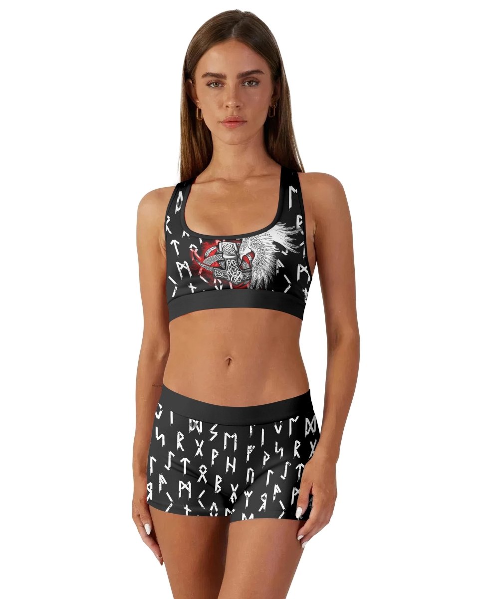 Cool Eagle Vegvisir Women's Padded Sports Bra - BattleFitGear