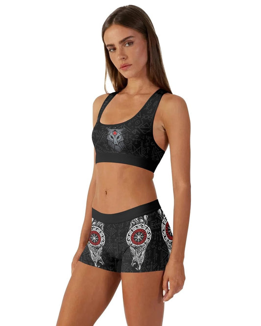 Cool Wolf Vegvisir Women's Padded Sports Bra - BattleFitGear