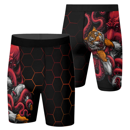 Cthulhu Battle Tiger Compression Shorts