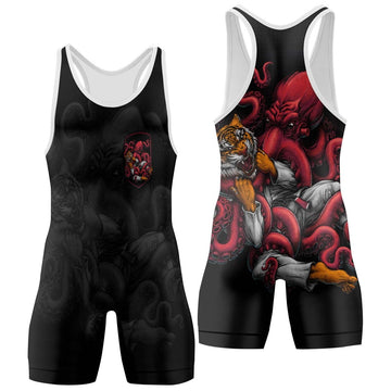 Cthulhu Battle Tiger Wrestling Singlets - BattleFitGear