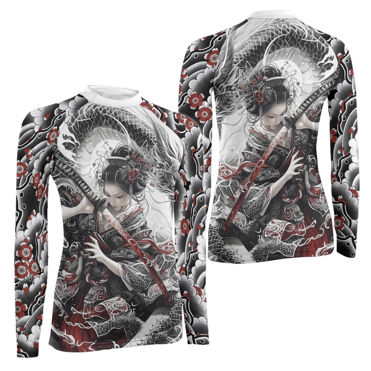 Dragon Geisha Women's Long Sleeve Rash Guard - BattleFitGear