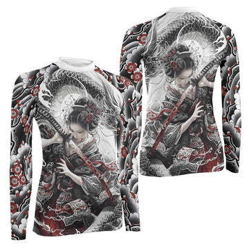 Dragon Geisha Women's Long Sleeve Rash Guard - BattleFitGear