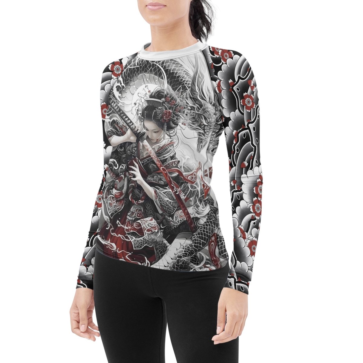 Dragon Geisha Women's Long Sleeve Rash Guard - BattleFitGear