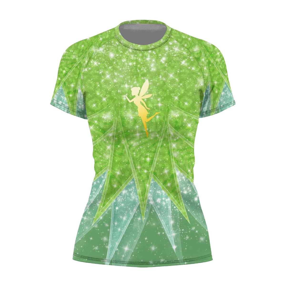 Fairy Tinker Bell Women's Short Sleeve Rash Guard - BattleFitGear