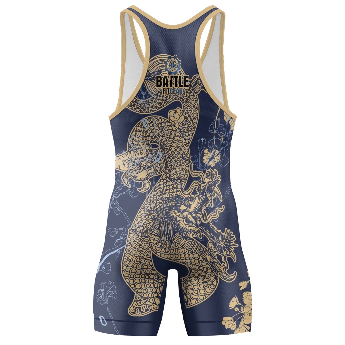 Flower Chinese Dragon Wrestling Singlets - BattleFitGear