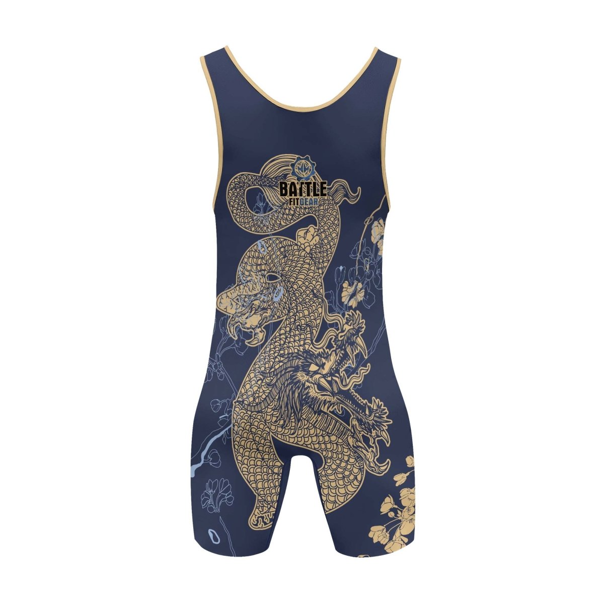 Flower Chinese Dragon Wrestling Singlets - BattleFitGear