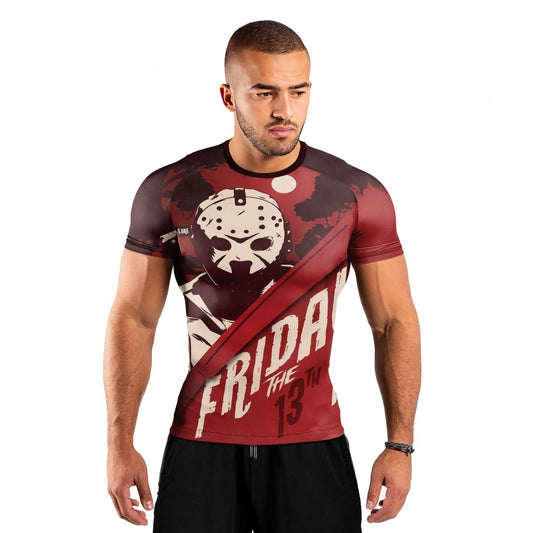 Friday the 13th Men's Short Sleeve Rash Guard - BattleFitGear