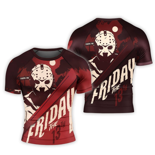 Friday the 13th Men's Short Sleeve Rash Guard - BattleFitGear