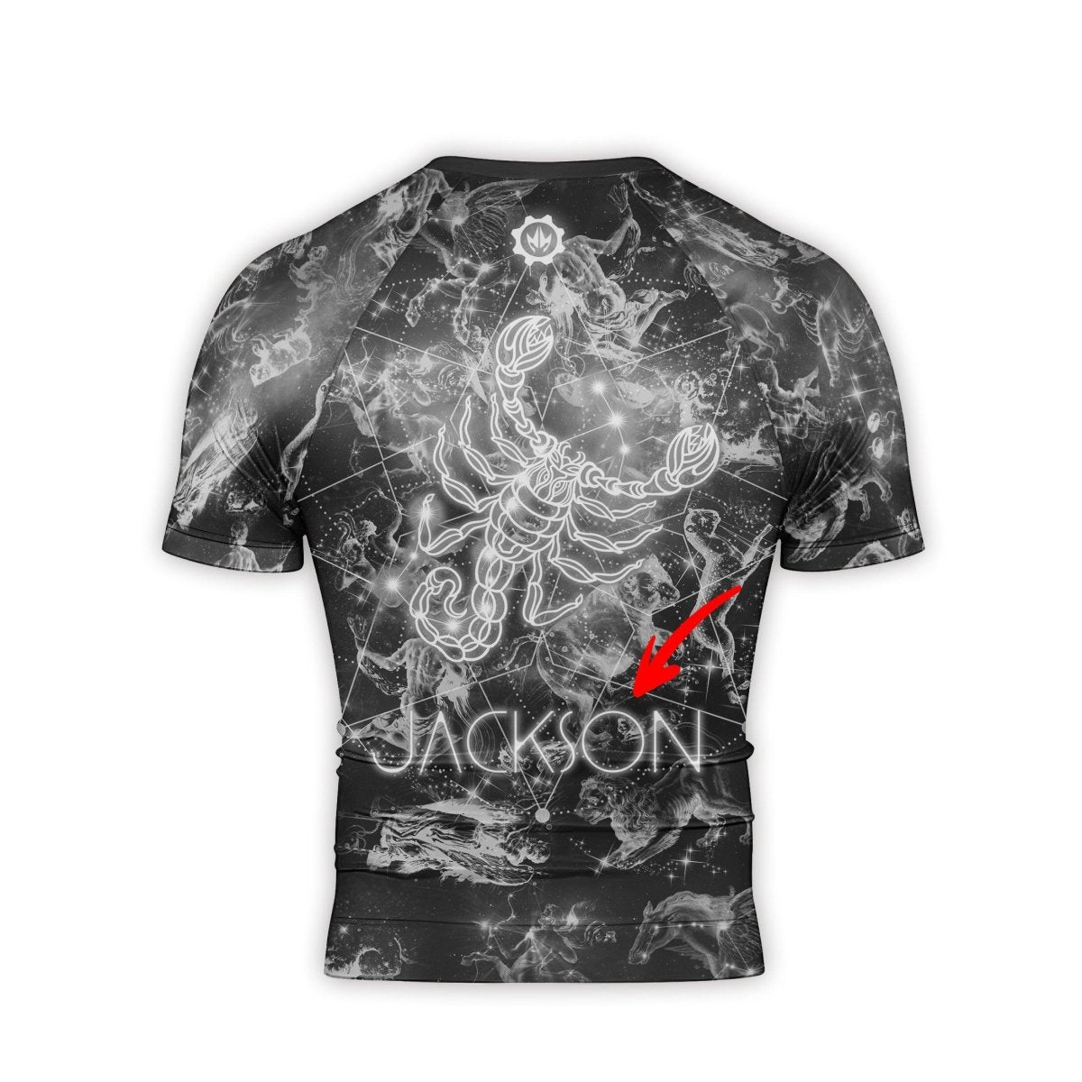 Personalized Zodiac Scorpio Short Sleeve Rash Guard - BattleFitGear