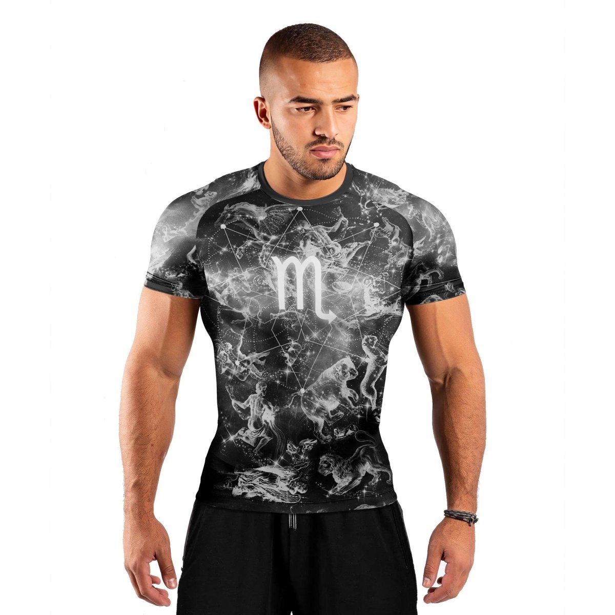 Personalized Zodiac Scorpio Short Sleeve Rash Guard - BattleFitGear