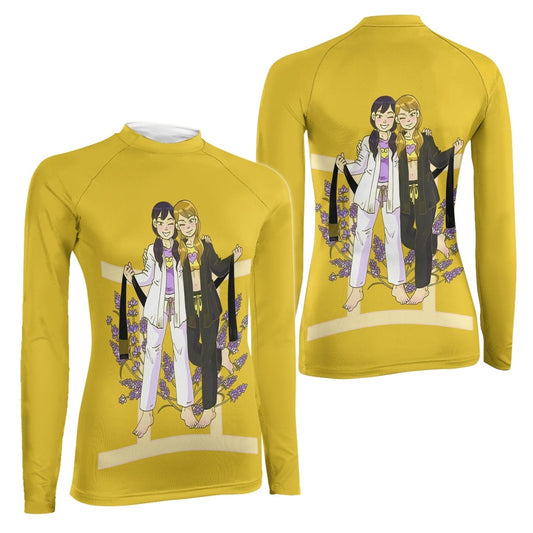 Gemini Zodiac Mom Women's Long Sleeve Rash Guard - BattleFitGear