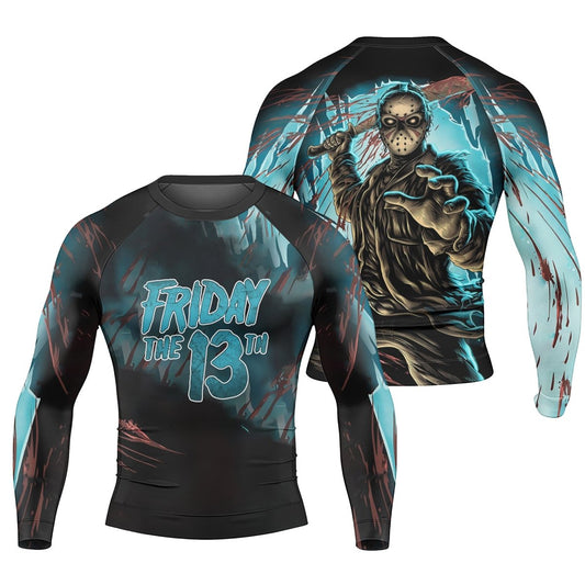 Grim Reaper Jason Voorhees Men's Long Sleeve Rash Guard - BattleFitGear