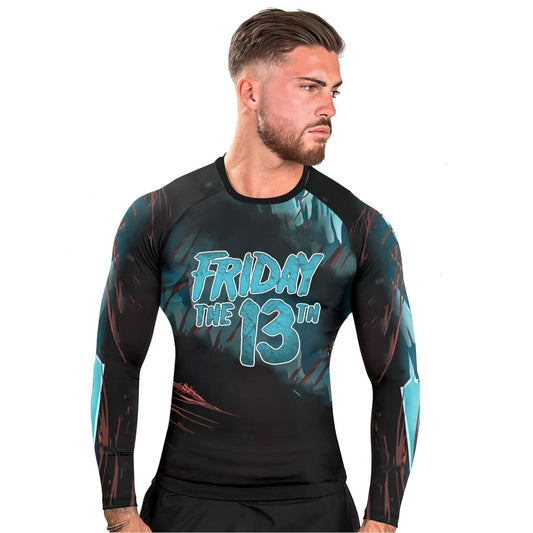 Grim Reaper Jason Voorhees Men's Long Sleeve Rash Guard - BattleFitGear