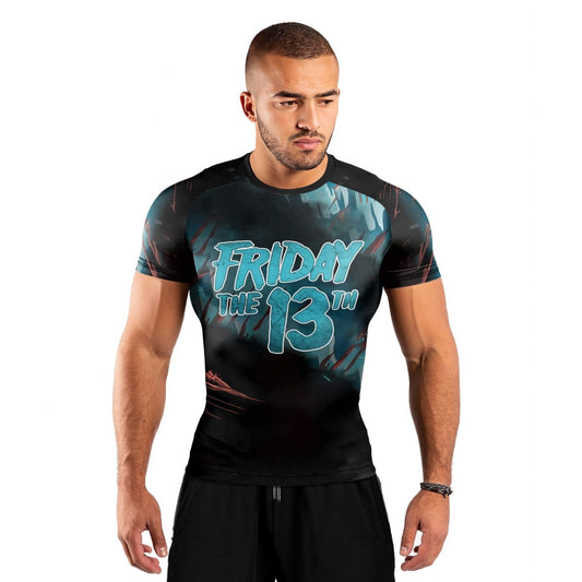 Grim Reaper Jason Voorhees Men's Short Sleeve Rash Guard - BattleFitGear