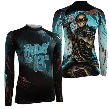 Grim Reaper Jason Voorhees Women's Long Sleeve Rash Guard - BattleFitGear