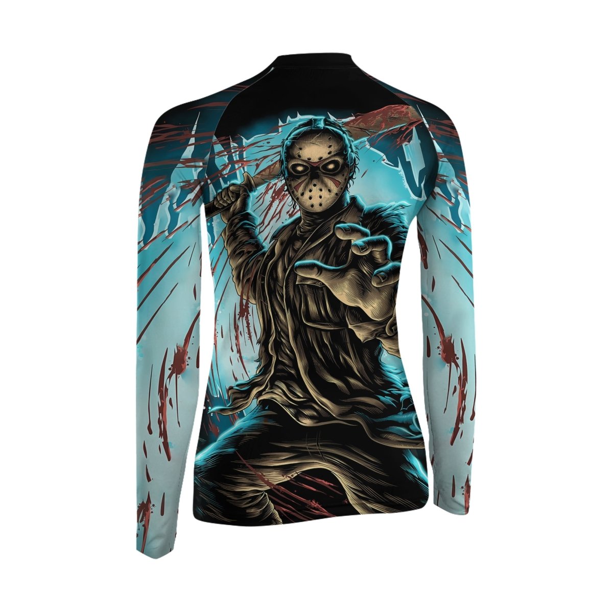 Grim Reaper Jason Voorhees Women's Long Sleeve Rash Guard - BattleFitGear