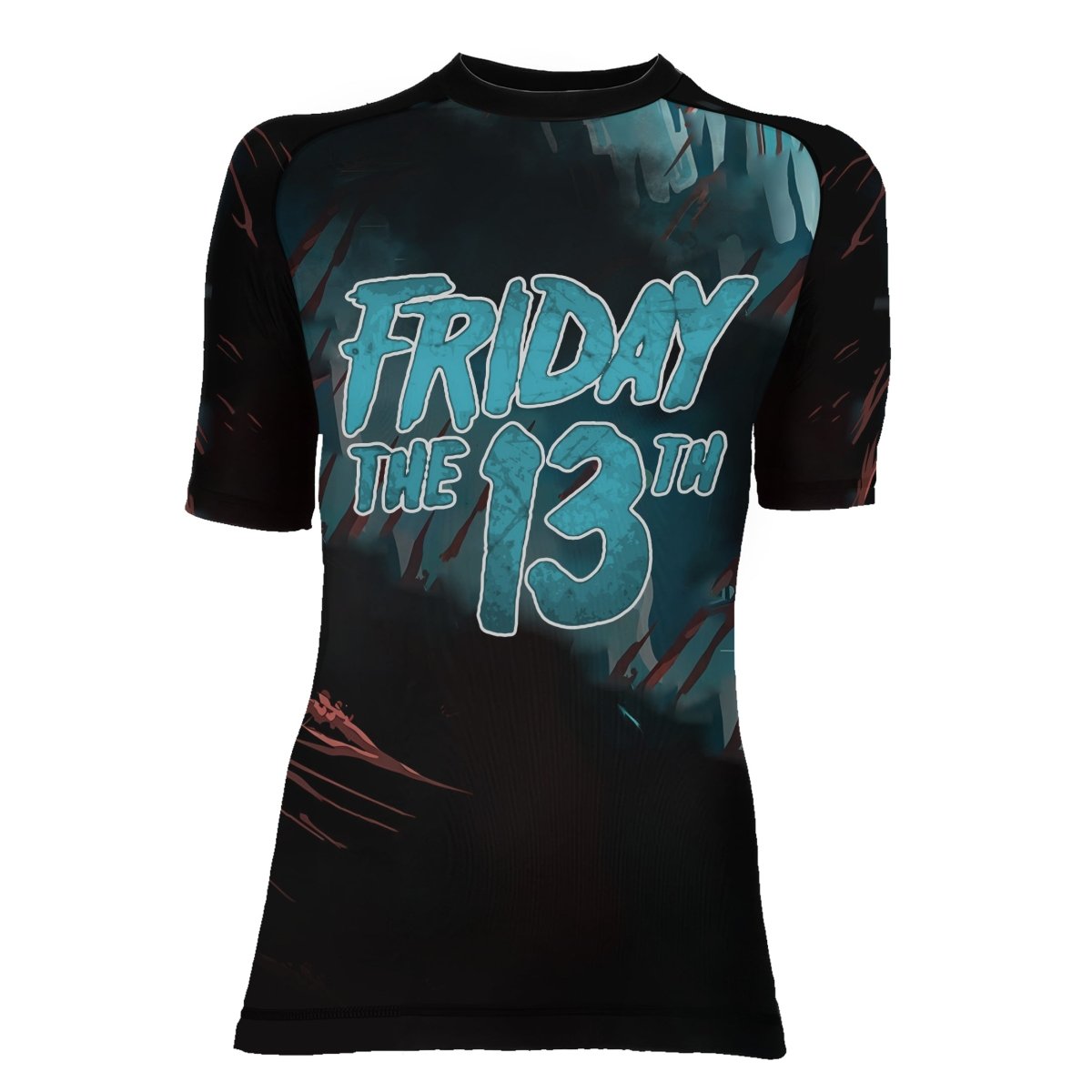 Grim Reaper Jason Voorhees Women's Short Sleeve Rash Guard - BattleFitGear